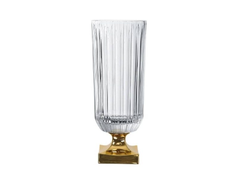 Nachtmann Minerva Vase - Gold Footed, 40cm | 15.9in