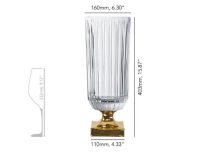 Nachtmann Minerva Vase - Gold Footed, 40cm | 15.9in