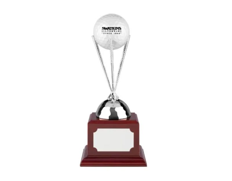 Swatkins Tri-golf Nickel Plated Country Club Golf Ball Holder