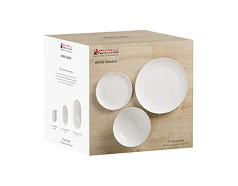 Maxwell & Williams White Basics Diamonds Dinner Set 12 pc Gift Boxed