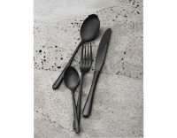 Maxwell & Williams Leveson Cutlery Set 24pc Shiny Black Gift Boxed