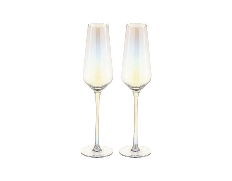 Maxwell & Williams Glamour Flute 230ML Set of 2 Iridescent Gift Boxed