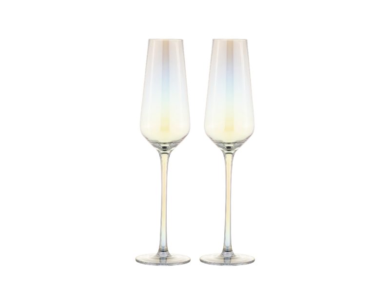 Maxwell & Williams Glamour Flute 230ML Set of 2 Iridescent Gift Boxed