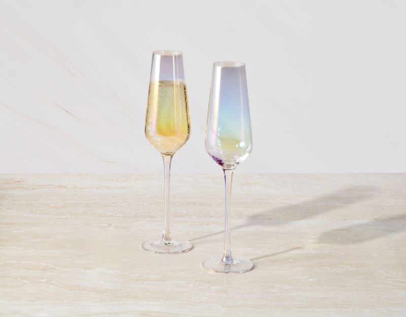 Maxwell & Williams Glamour Flute 230ML Set of 2 Iridescent Gift Boxed