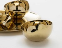 Zanetto Tris Ape Mini Aperitif Set with Three 'Salirò' Cups and Plate