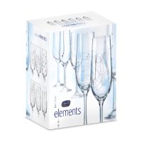 Bohemia Crystal Elements Champagne Flute 190ml (Set of 6)