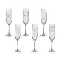 Bohemia Crystal Elements Champagne Flute 190ml (Set of 6)