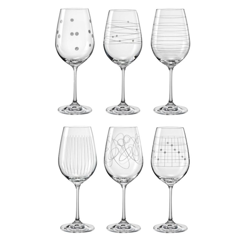 Bohemia Crystal Elements Wine Glasses 450ml (Set of 6)