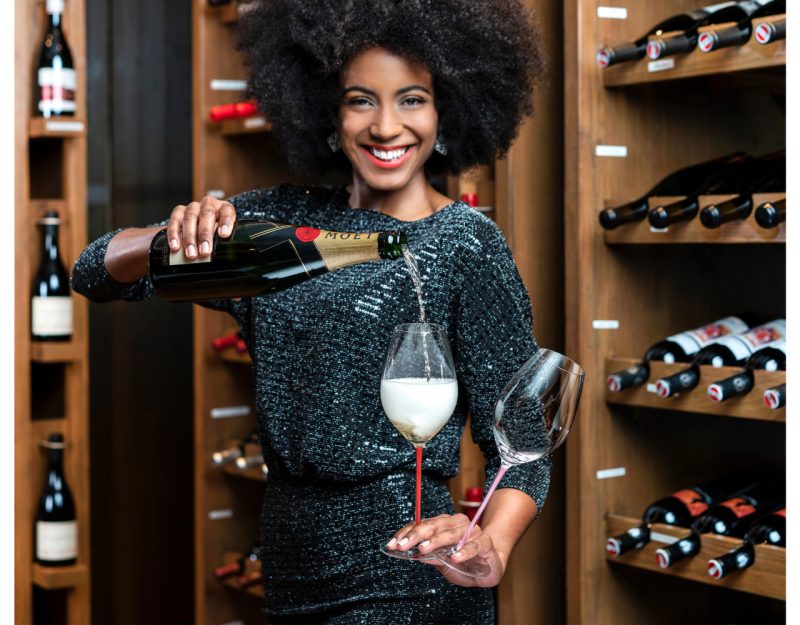 Riedel Fatto A Mano Champagne Wine Glass Red