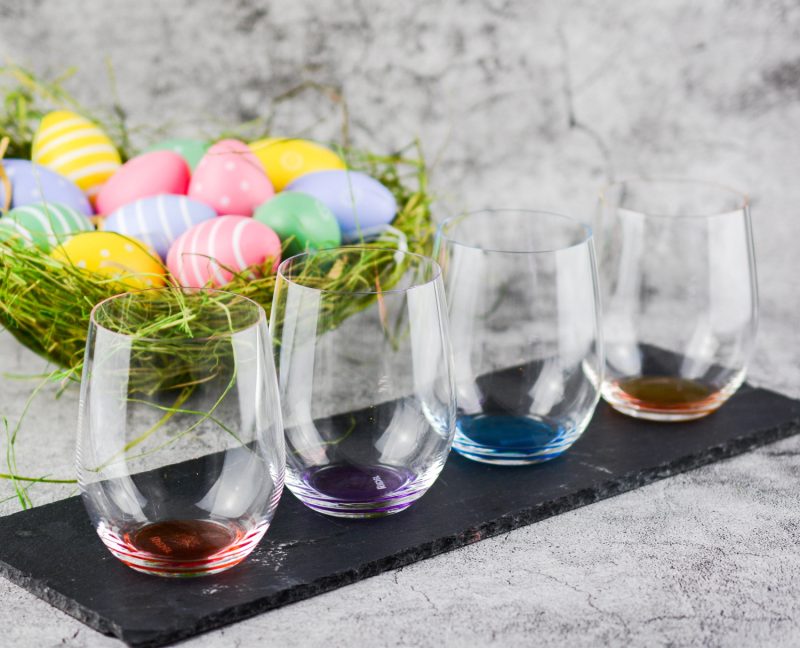 Riedel Happy O Set of 4 (Cinnabar Red, Purple, Azure Blue, Orange)