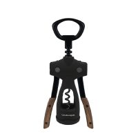 Vin Bouquet Black & Wood Wings Bottle Opener - Wings Corkscrew Black + Walnut