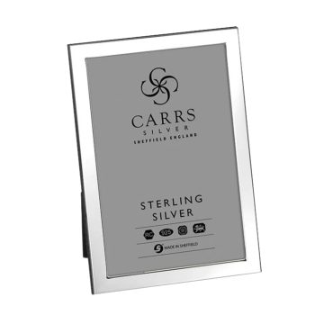 Carrs Silver – Sterling Silver Modern Design Photo Frame With Wood Back
