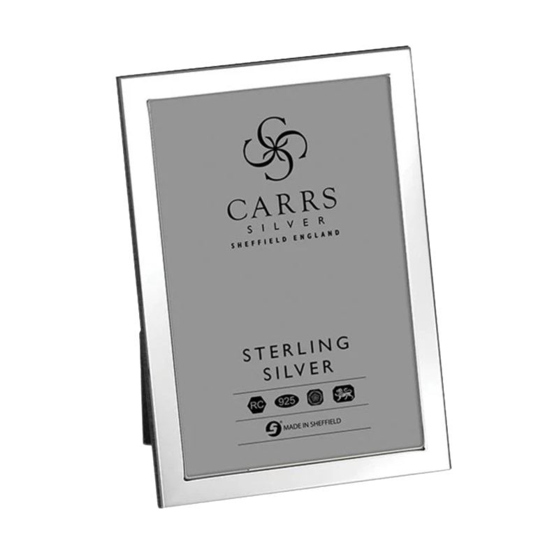Carrs Silver – Sterling Silver Modern Design Photo Frame With Wood Back