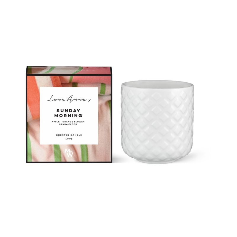 Maxwell & Williams Love Anna Scentimental Fragrance Candle 100g Sunday Mornings Gift Boxed