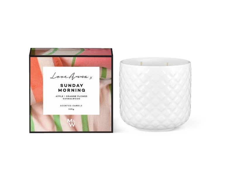 Maxwell & Williams Love Anna Scentimental Fragrance Candle 325g Sunday Mornings Gift Boxed