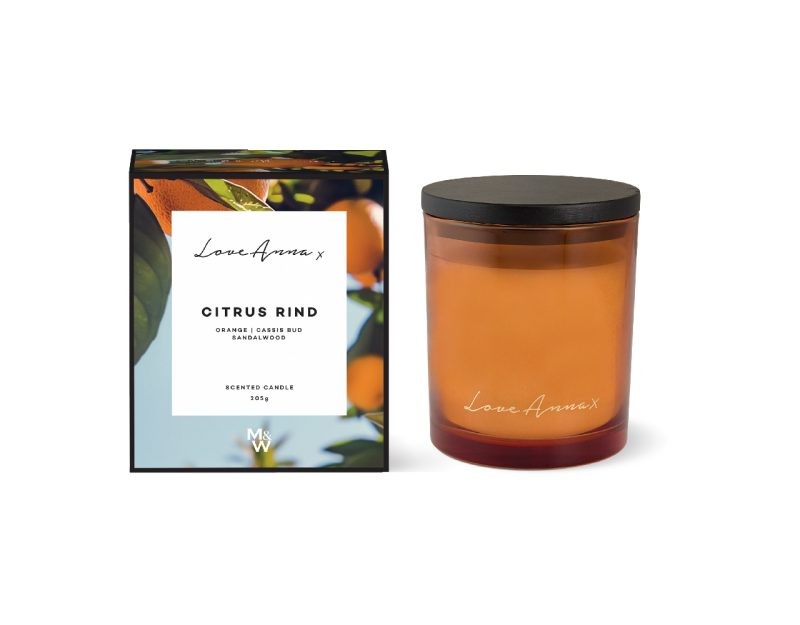 Maxwell & Williams Love Anna Kitchen Delights Fragrance Candle 205g Citrus Rind Gift Boxed