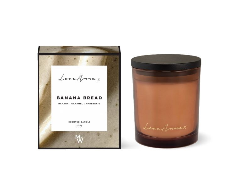 Maxwell & Williams Love Anna Kitchen Delights Fragrance Candle 205g Banana Bread Gift Boxed