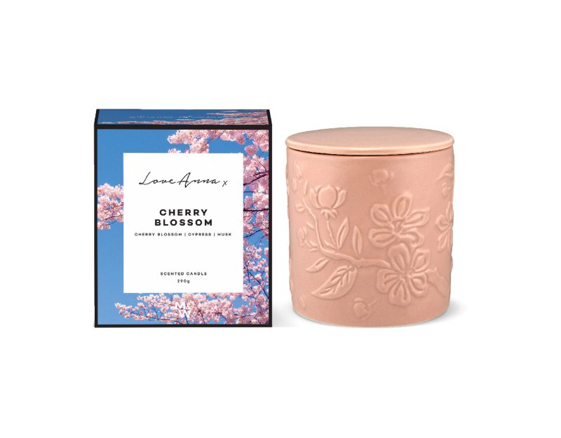 Maxwell & Williams Love Anna Botanika Fragrance Candle 290g Cherry Blossom Gift Boxed