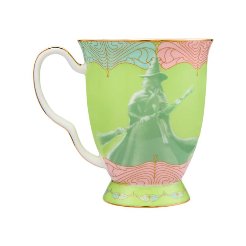 Maxwell & Williams Wicked Pink Goes Good With Green Footed Mug 300ML Elphaba Gift Boxed