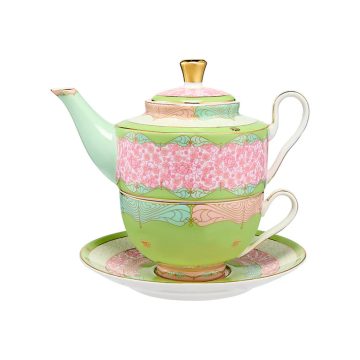 Maxwell & Williams Wicked Pink Goes Good With Green Tea for One With Infuser 380ML Elphaba Gift Boxed