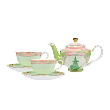 Maxwell & Williams Wicked Pink Goes Good With Green 5pc Tea Set Elphaba Gift Boxed
