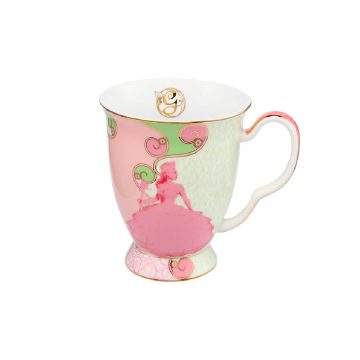 Maxwell & Williams Wicked Pink Goes Good With Green Footed Mug 300ML Glinda Gift Boxed