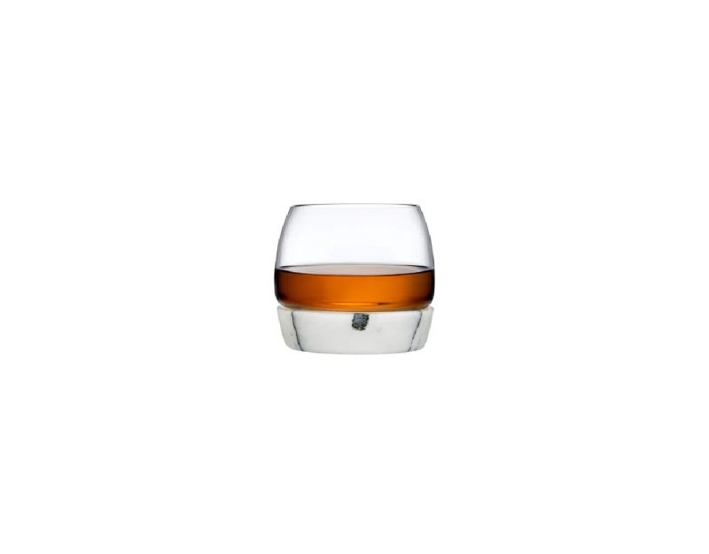 Nude Chill Whisky Tumbler With Marble Base (Clear)