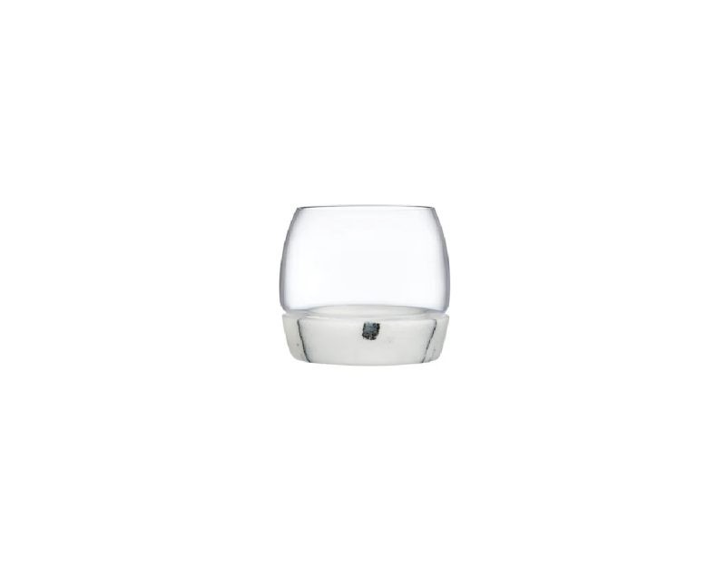 Nude Chill Whisky Tumbler With Marble Base (Clear)