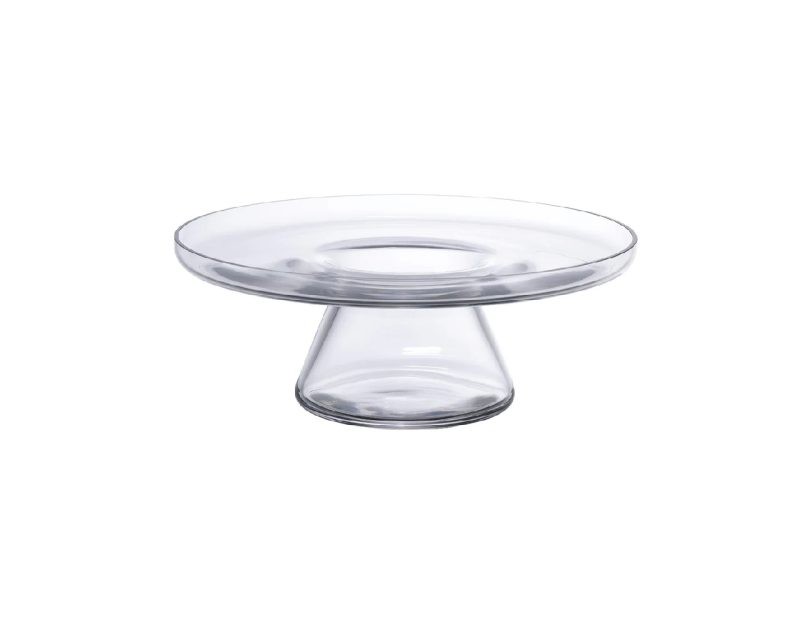 Nud Bloom Cake Stand with Dome (Clear + Opal Pink)