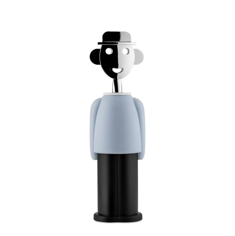 Alessi Alessandro M. Corkscrew Light Blue & Black