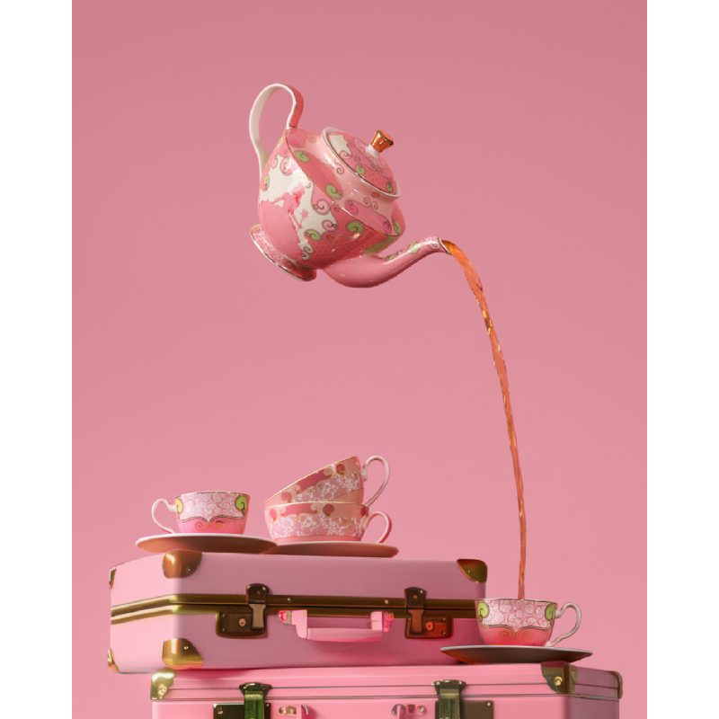 Maxwell & Williams Wicked Pink Goes Good With Green 5pc Tea Set Glinda Gift Boxed